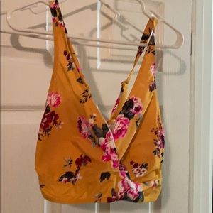 Golden yellow bathing suit top
